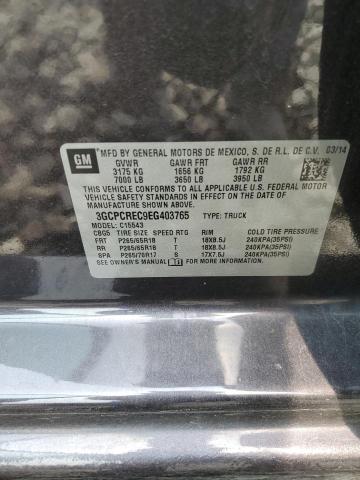 3GCPCREC9EG403765 - 2014 CHEVROLET SILVERADO C1500 LT CHARCOAL photo 12