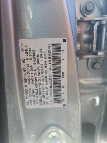 1HGCP3F85AA025240 - 2010 HONDA ACCORD EXL SILVER photo 13