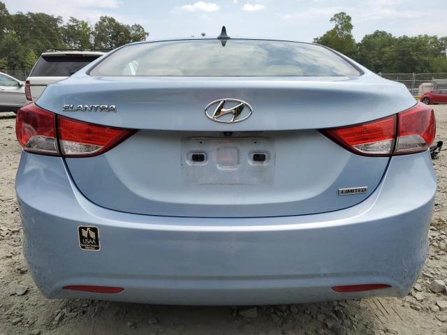 KMHDH4AE6DU563138 - 2013 HYUNDAI ELANTRA GLS BLUE photo 6