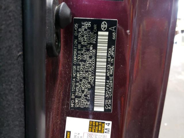 JTKDE177X50039108 - 2005 TOYOTA SCION TC 紫色 照片 13