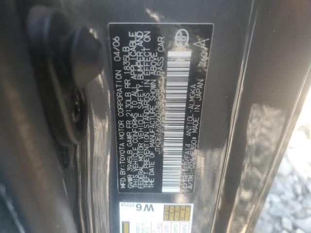 JTKDE167060138135 - 2006 TOYOTA SCION TC ნაცრისფერი ფოტო 13