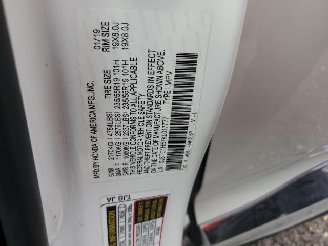 5J8TC1H57KL017777 - 2019 ACURA RDX TECHNOLOGY WHITE photo 13