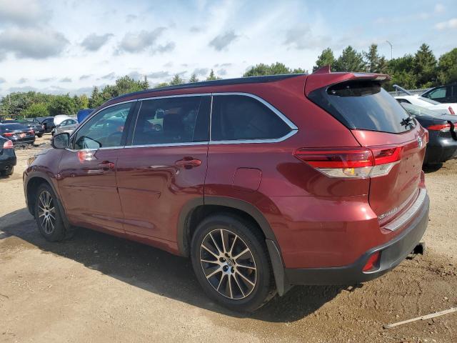 5TDJZRFH5JS867324 - 2018 TOYOTA HIGHLANDER SE Бордовый фото 2