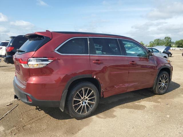 5TDJZRFH5JS867324 - 2018 TOYOTA HIGHLANDER SE Бордовый фото 3