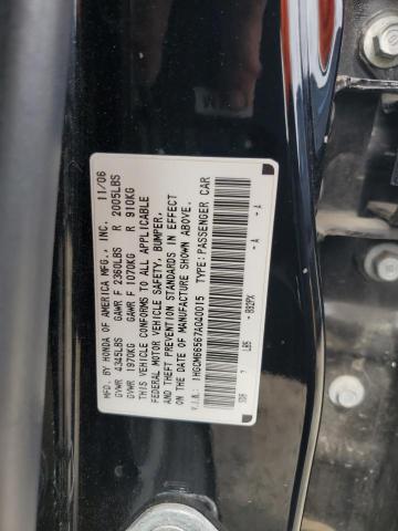 1HGCM66567A040015 - 2007 HONDA ACCORD EX 黑色 照片 12