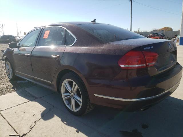 1VWCH7A32DC013342 - 2013 VOLKSWAGEN PASSAT SEL MAROON photo 2