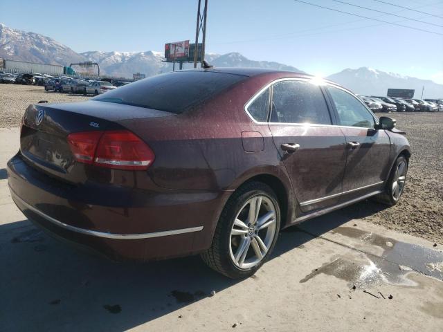 1VWCH7A32DC013342 - 2013 VOLKSWAGEN PASSAT SEL MAROON photo 3