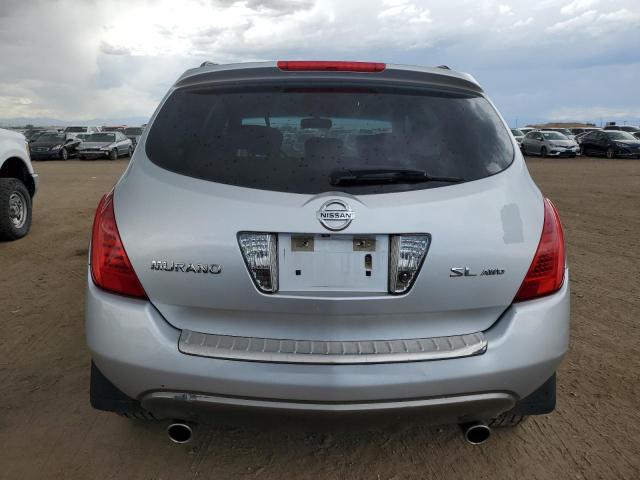 JN8AZ08W77W647266 - 2007 NISSAN MURANO SL SILVER photo 6