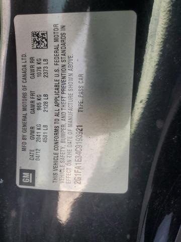 2G1FA1E34C9193921 - 2012 CHEVROLET CAMARO LS BLACK photo 12