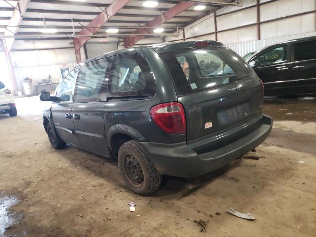 1B4GP25B81B134614 - 2001 DODGE CARAVAN SE GREEN photo 2