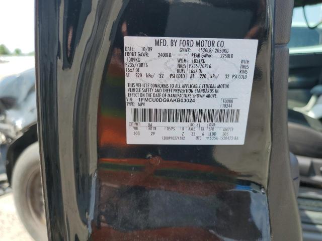 1FMCU0DG9AKB03024 - 2010 FORD ESCAPE XLT BLACK photo 13