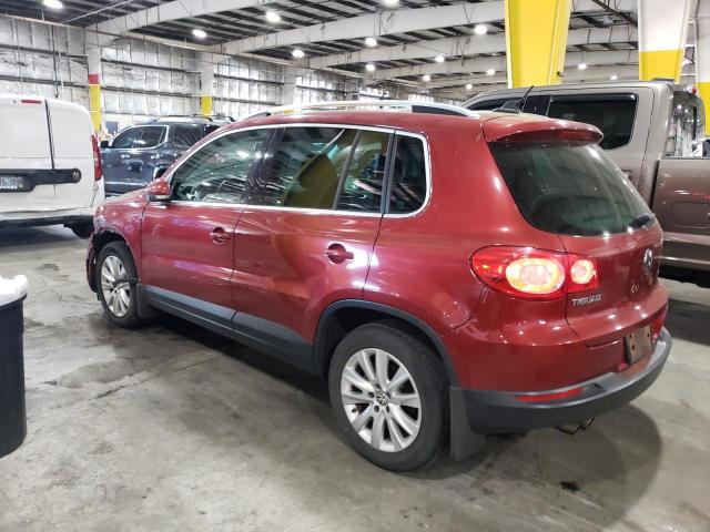 WVGBV75N09W525217 - 2009 VOLKSWAGEN TIGUAN SE BURGUNDY photo 2