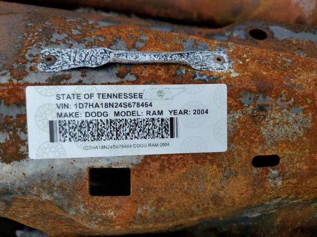 1D7HA18N24S678464 - 2004 DODGE RAM 1500 ST Argent photo 12
