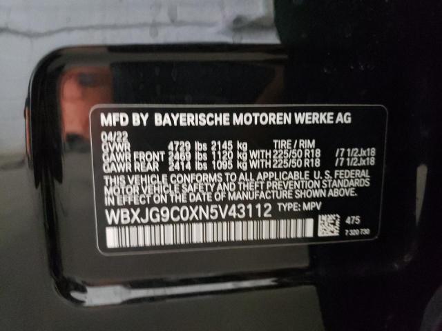 WBXJG9C0XN5V43112 - 2022 BMW X1 XDRIVE28I BLACK photo 13