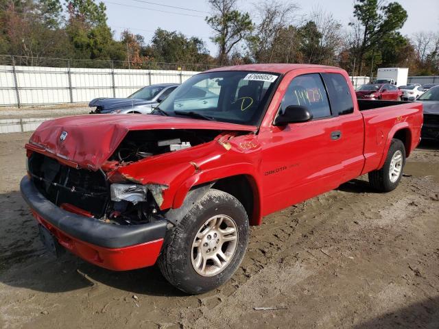 1B7GL32X62S553258 - 2002 DODGE DAKOTA SPORT RED photo 1