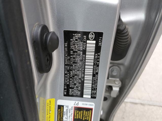4T1BF1FK0GU254456 - 2016 TOYOTA CAMRY LE SILVER photo 12