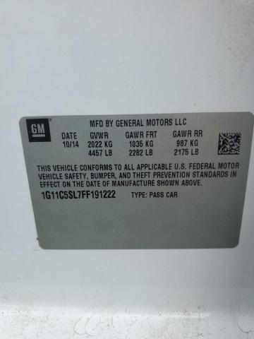 1G11C5SL7FF191222 - 2015 CHEVROLET MALIBU 1LT 白色 照片 12