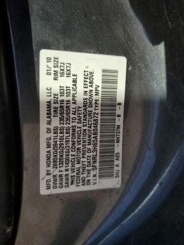 5FNRL3H65AB046872 - 2010 HONDA ODYSSEY EXL GRAY photo 13