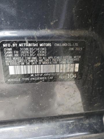 ML32FUFJ6RHF00733 - 2024 MITSUBISHI MIRAGE G4 ES GRAY photo 13