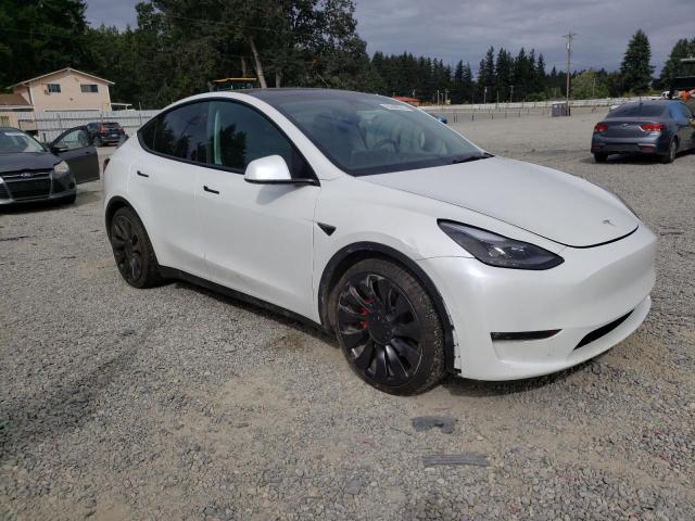 5YJYGDEF4MF267569 - 2021 TESLA MODEL Y WHITE photo 4