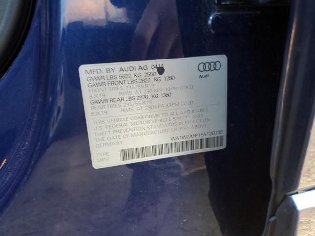 WA1WGAFP1EA120739 - 2014 AUDI Q5 PRESTIGE 蓝色 照片 12