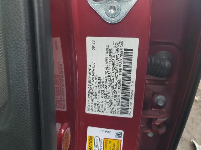 1HGCY1F39RA005851 - 2024 HONDA ACCORD EX RED photo 13