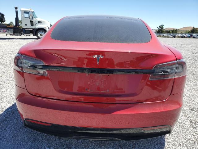 5YJSA1E51MF439568 - 2021 TESLA MODEL S 红色 照片 6