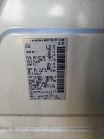 5N1AR2MN1GC663352 - 2016 NISSAN PATHFINDER S SILVER photo 14