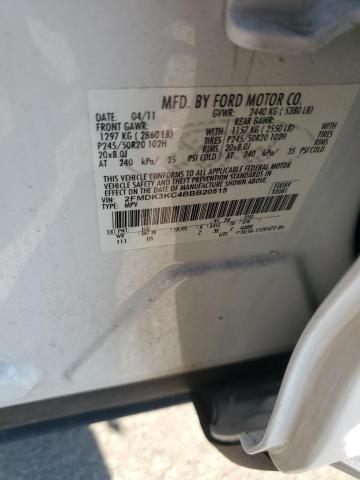 2FMDK3KC4BBB20515 - 2011 FORD EDGE LIMITED WHITE photo 14