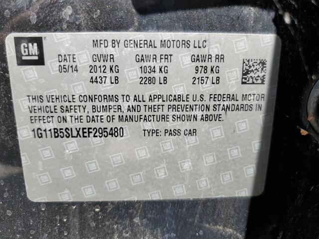 1G11B5SLXEF295480 - 2014 CHEVROLET MALIBU LS GRAY photo 12