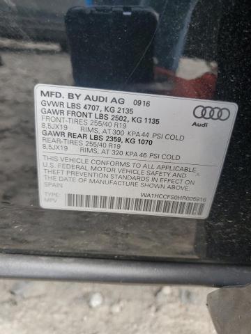 WA1HCCFS0HR005916 - 2017 AUDI Q3 PREMIUM PLUS შავი ფოტო 14