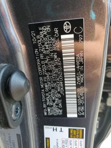 JTDKAMFU0N3161879 - 2022 TOYOTA PRIUS NIGHT SHADE Boz foto 12