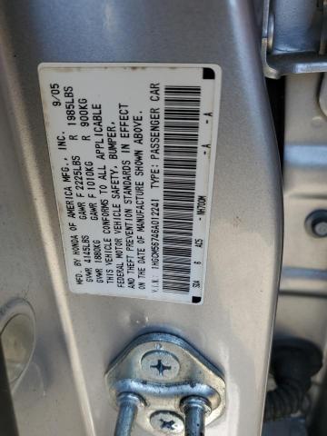 1HGCM56746A012241 - 2006 HONDA ACCORD EX SILVER photo 12