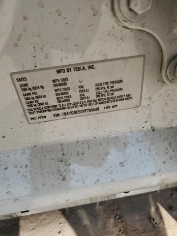 7SAYGDEE0PF785449 - 2023 TESLA MODEL Y 白色 照片 12