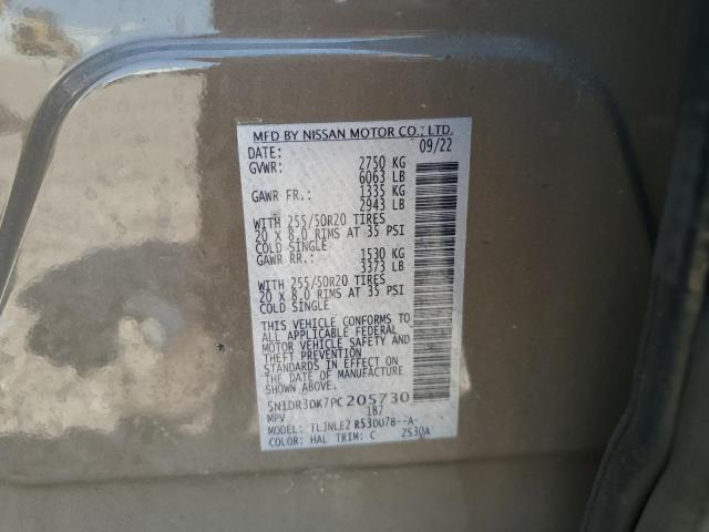 5N1DR3DK7PC205730 - 2023 NISSAN PATHFINDER PLATINUM BROWN photo 13