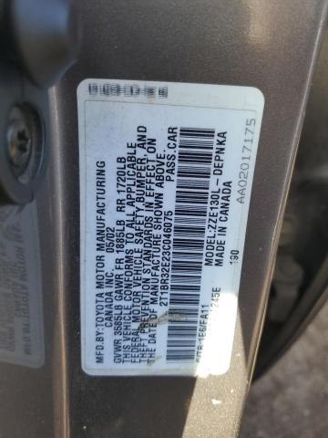 2T1BR32E23C046075 - 2003 TOYOTA COROLLA CE GRAY photo 12