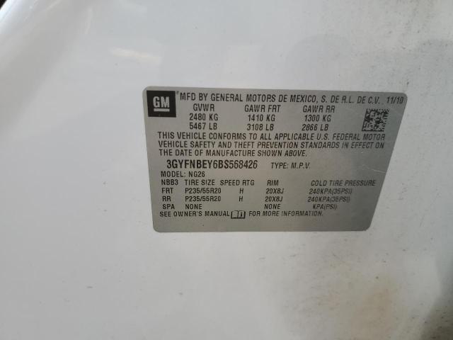 3GYFNBEY6BS568426 - 2011 CADILLAC SRX PERFORMANCE COLLECTION Ақ фото 12