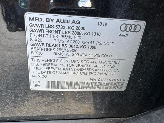 WA1C4AFY1L2037176 - 2020 AUDI SQ5 PRESTIGE BLACK photo 10