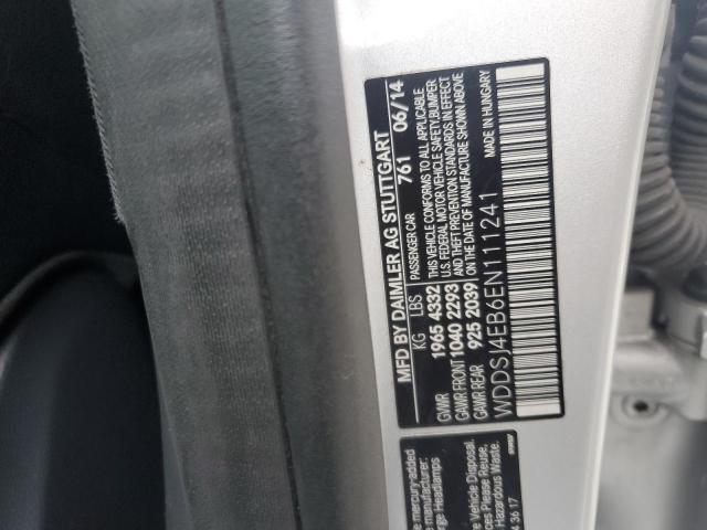 WDDSJ4EB6EN111241 - 2014 MERCEDES-BENZ CLA 250 ვერცხლისფერი ფოტო 12