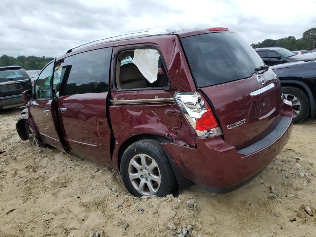 5N1BV28U19N100908 - 2009 NISSAN QUEST S BURGUNDY photo 2