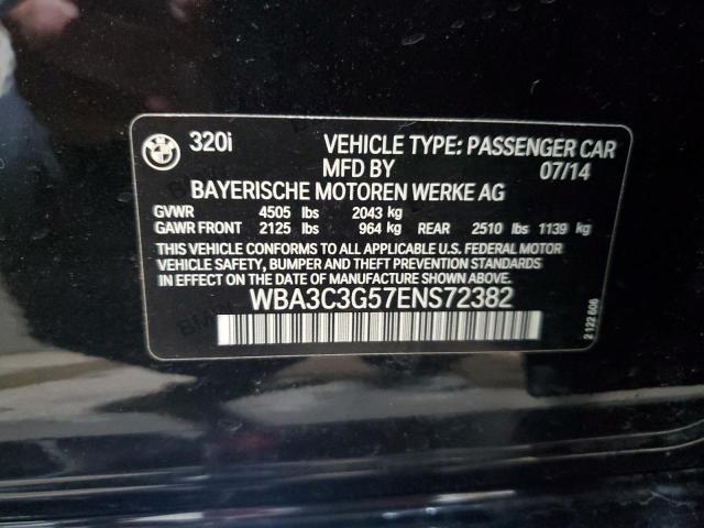 WBA3C3G57ENS72382 - 2014 BMW 320 I XDRIVE BLACK photo 12