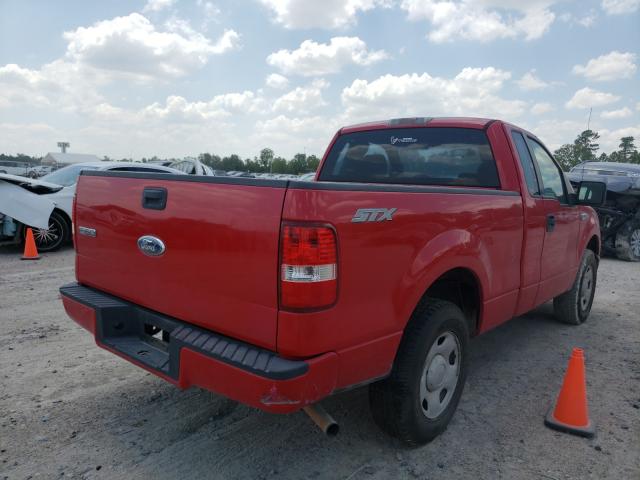 1FTRF12227KC12911 - 2007 FORD F150 RED photo 4