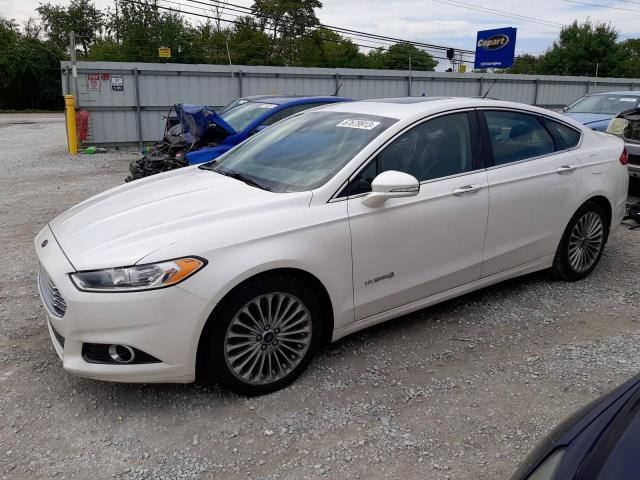 3FA6P0RU2DR278292 - 2013 FORD FUSION TITANIUM HEV WHITE photo 1