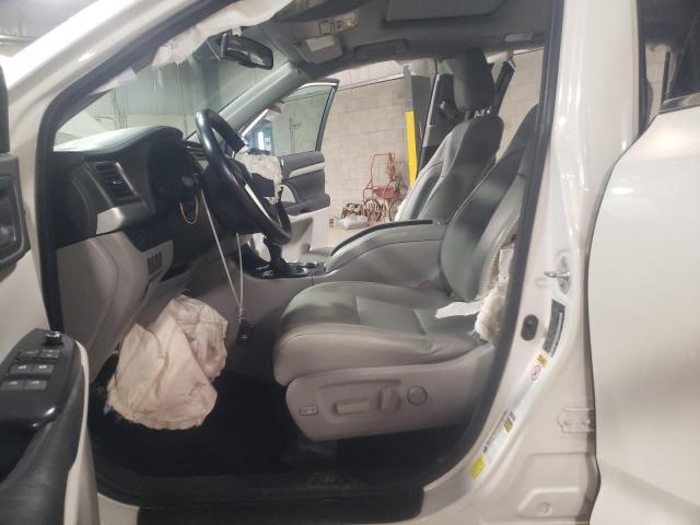 5TDJKRFH1FS196908 - 2015 TOYOTA HIGHLANDER XLE WHITE photo 7
