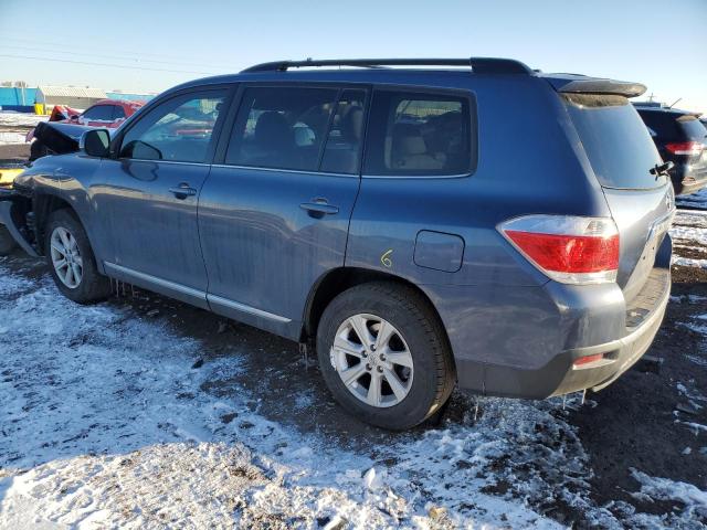 5TDZK3EH8CS084779 - 2012 TOYOTA HIGHLANDER BASE أزرق صورة 2