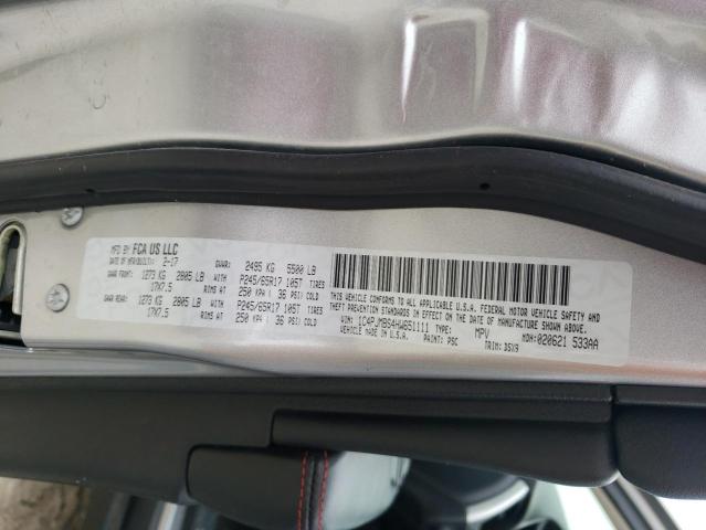 1C4PJMBS4HW651111 - 2017 JEEP CHEROKEE TRAILHAWK SILVER photo 12