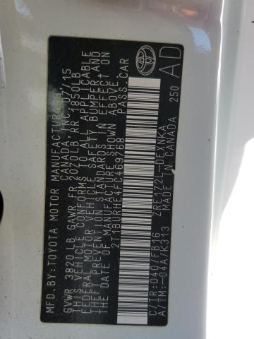 2T1BURHE4FC469768 - 2015 TOYOTA COROLLA L Белый фото 13