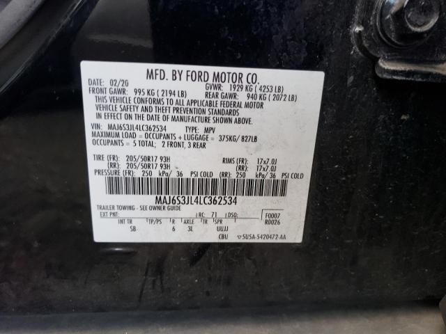 MAJ6S3JL4LC362534 - 2020 FORD ECOSPORT SES BLACK photo 13