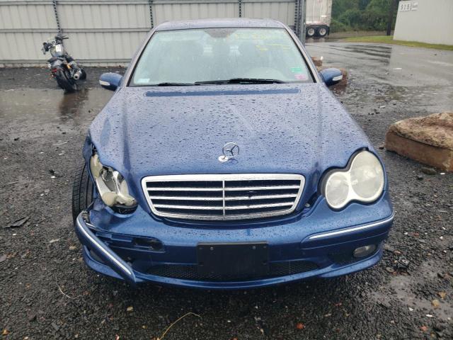 WDBRF40J55F720869 - 2005 MERCEDES-BENZ C 230K SPORT SEDAN BLUE photo 5