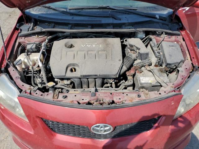 1NXBU40E59Z014266 - 2009 TOYOTA COROLLA BASE برغندي صورة 11